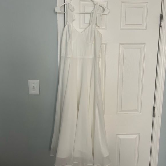 Lulus Tie Strap A Line Midi Dress - Picture 9 of 10